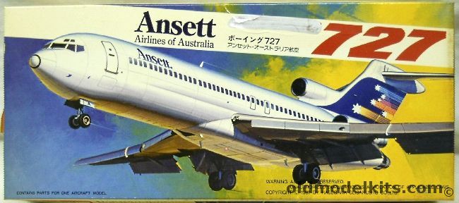 Hasegawa 1/200 Boeing 727 Ansett Airlines, Lb3 plastic model kit